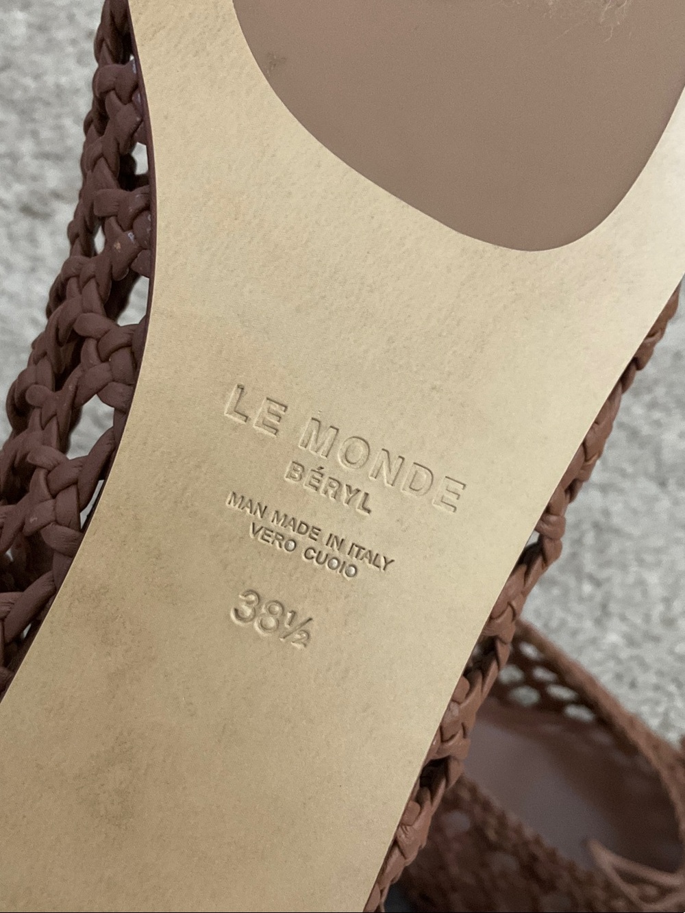 Zara Brown Woven Ballet Flats - Picture 8 of 9